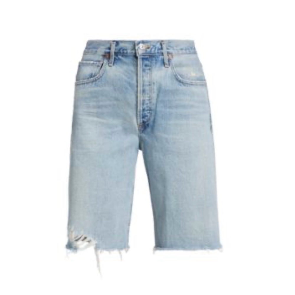 Citizens Of Humanity Ambrosio Frayed Denim Shorts